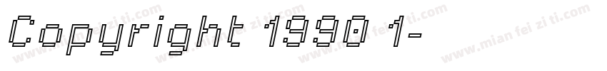 Copyright 1990 1字体转换